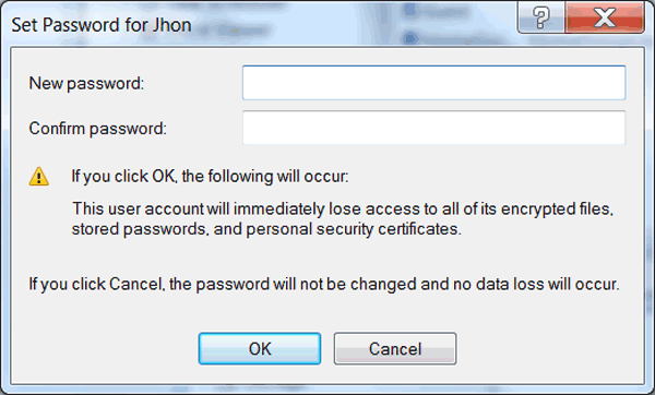unlock user account with new password