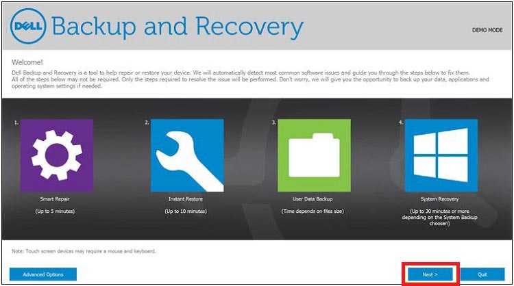 dell backup and recovery