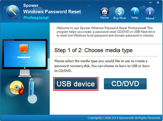 burn password reset disk