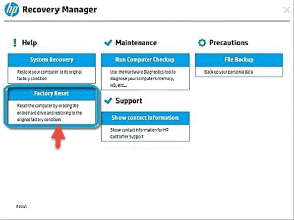 hp recovery manager