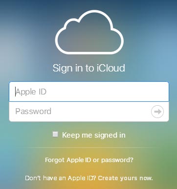 sign in to iCloud