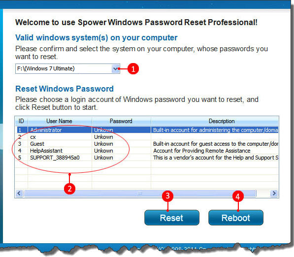 forgot pc password vista