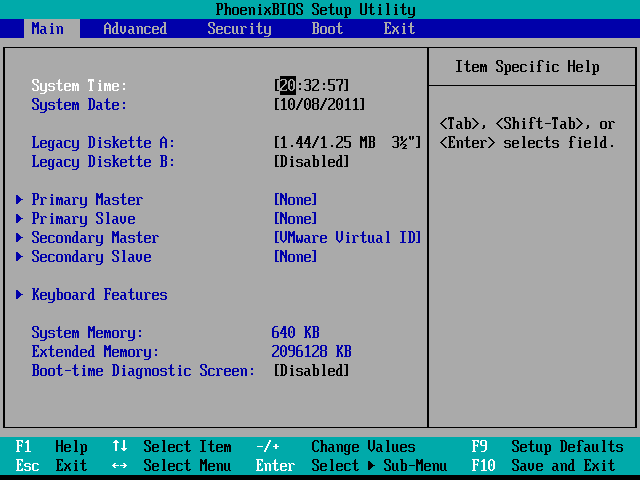 bios usb boot hp